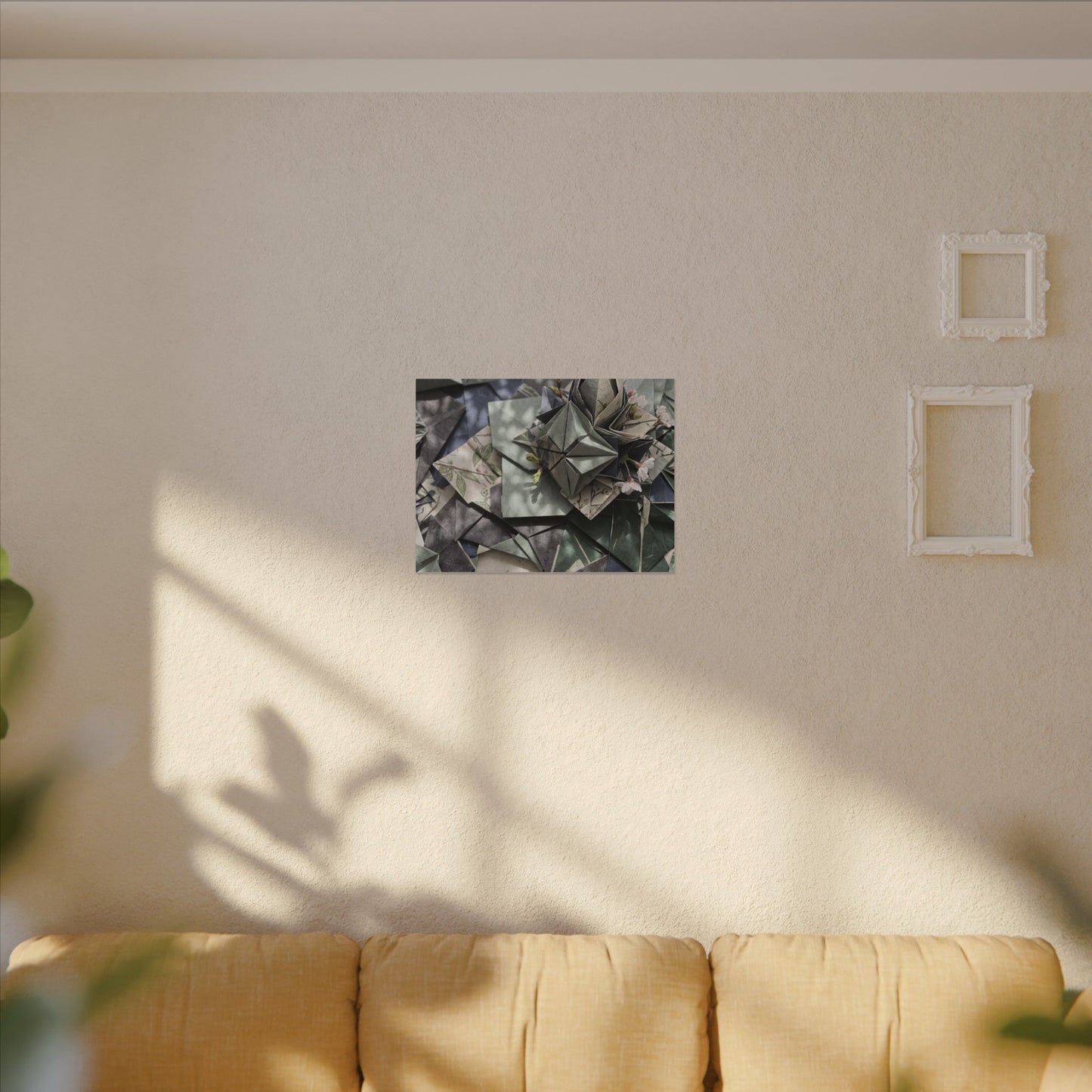 Shibui Paper Fold Canvas Art - Japandi Japanese Pattern