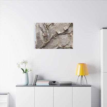 Summer Cherry Blossom Texture Canvas Art | Earthy Decor