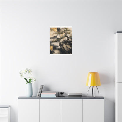 Golden Hour Pine Tree Canvas Art - Japandi Datsuzoku