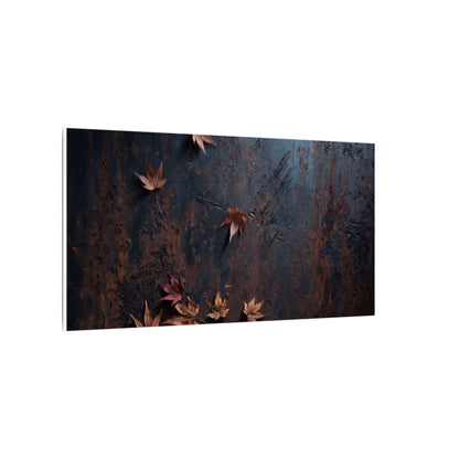 Moonlight Rust Patina Canvas Art - Dark Japandi Mono No Aware
