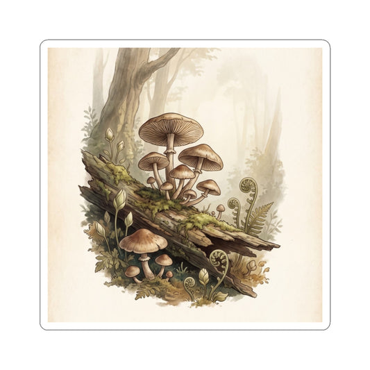 Dawn Wild Mushrooms Sticker - Cottagecore Seijaku Art Print