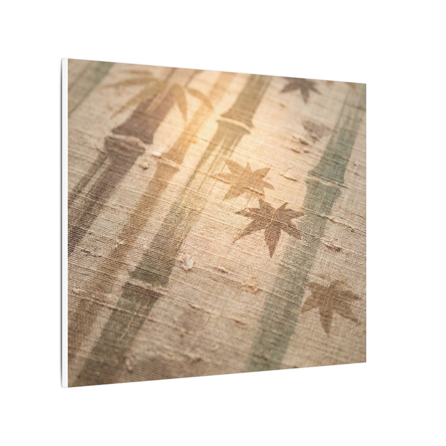 Autumn Bamboo Grove Japanese Pattern Canvas Art | Neutral Decor