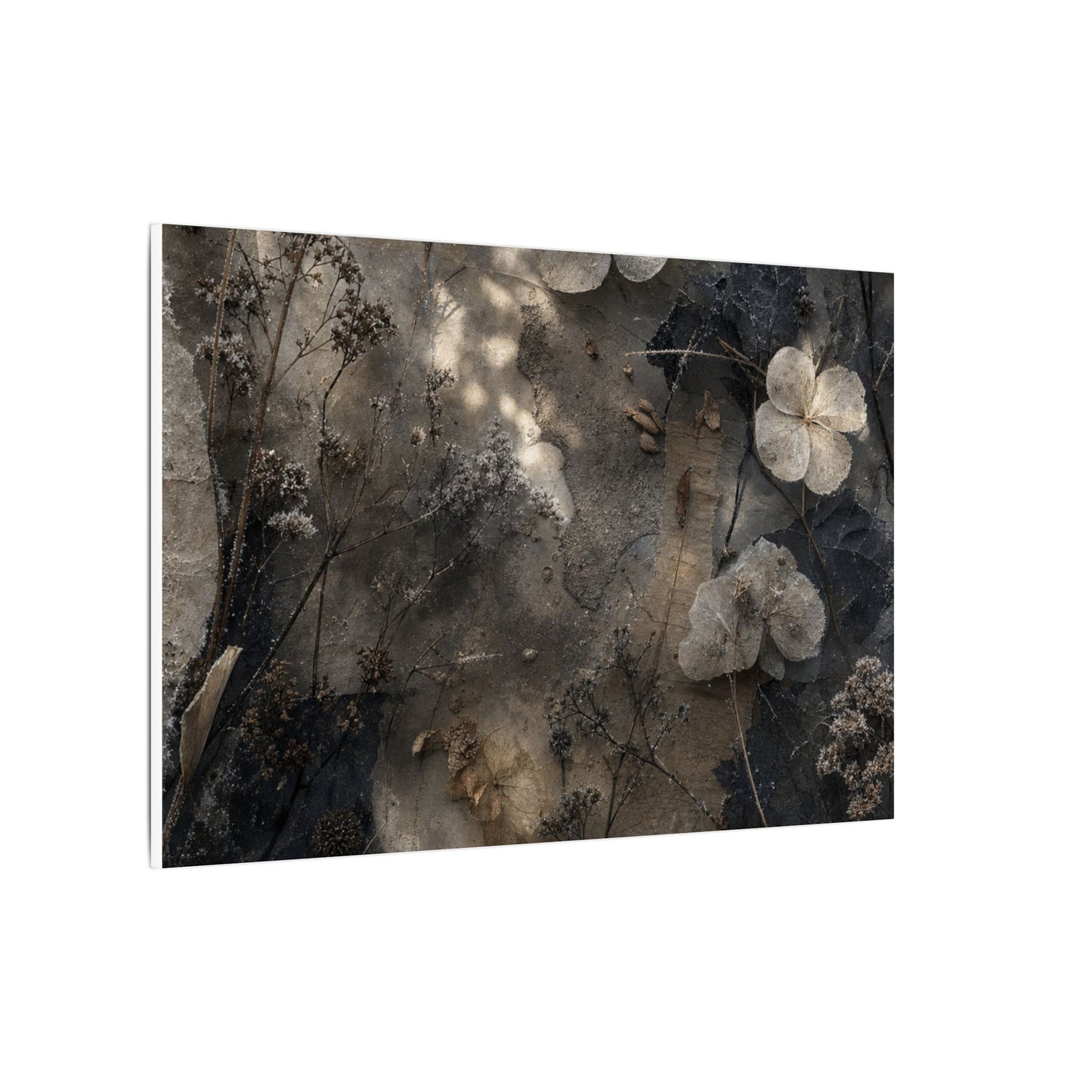 Winter Dried Flowers Texture Canvas Art | Elegant Decor