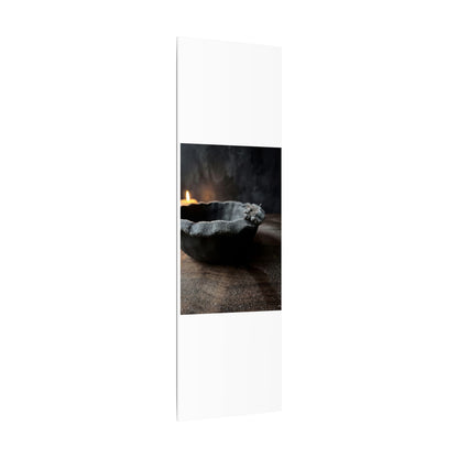 Ceramic Bowl Canvas Art | Winter Dark Japandi Shadow Zen Art