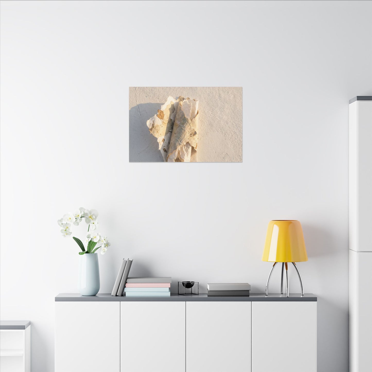 Paper Fold Canvas Art | Winter Japandi Texture Art