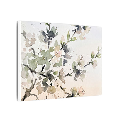 Cherry Blossom Watercolor Canvas Art | Elegant Japandi Art