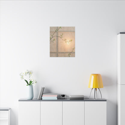 Warm Shoji Screen Canvas Art - Minimal Line Japandi