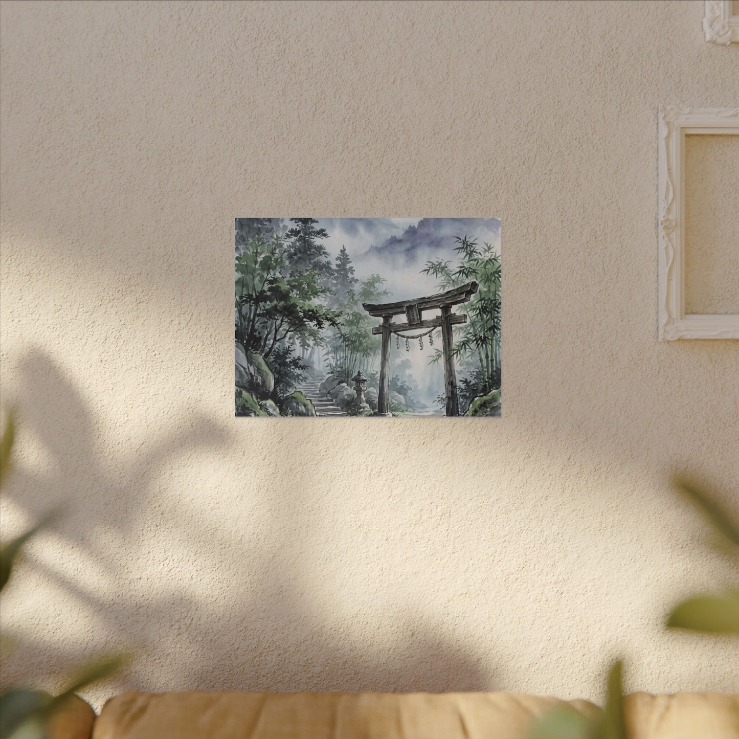 Moonlight Torii Gate Canvas Art - Zen Fukinsei
