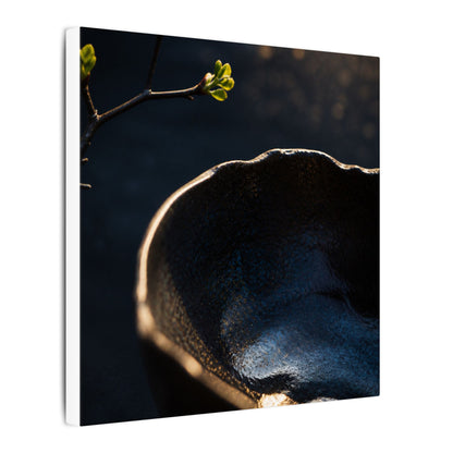Ma Ceramic Bowl Canvas Art - Dark Japandi Shadow Zen