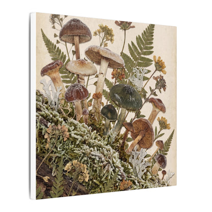 Winter Wild Mushrooms Herbarium Canvas Art | Enchanting Decor