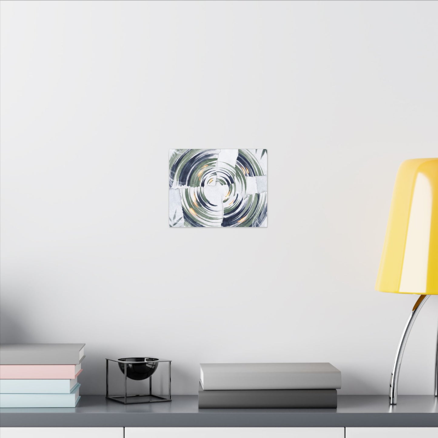 Winter Water Ripple Sumi E Canvas Art | Peaceful Decor