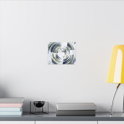Winter Water Ripple Sumi E Canvas Art | Peaceful Decor