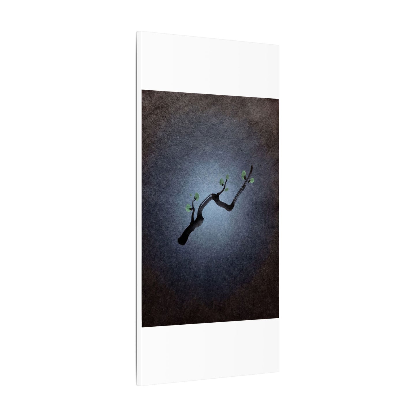 Ink Brushstroke Canvas Art | Spring Dark Japandi Moody Minimal Art