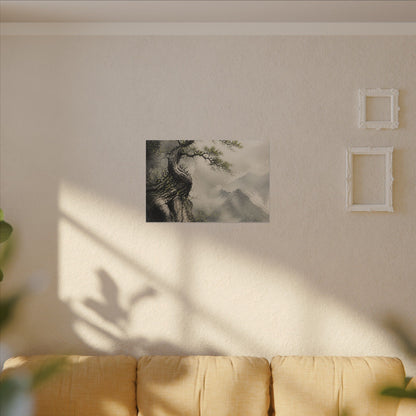 Spring Pine Tree Watercolor Canvas Art | Warm Decor