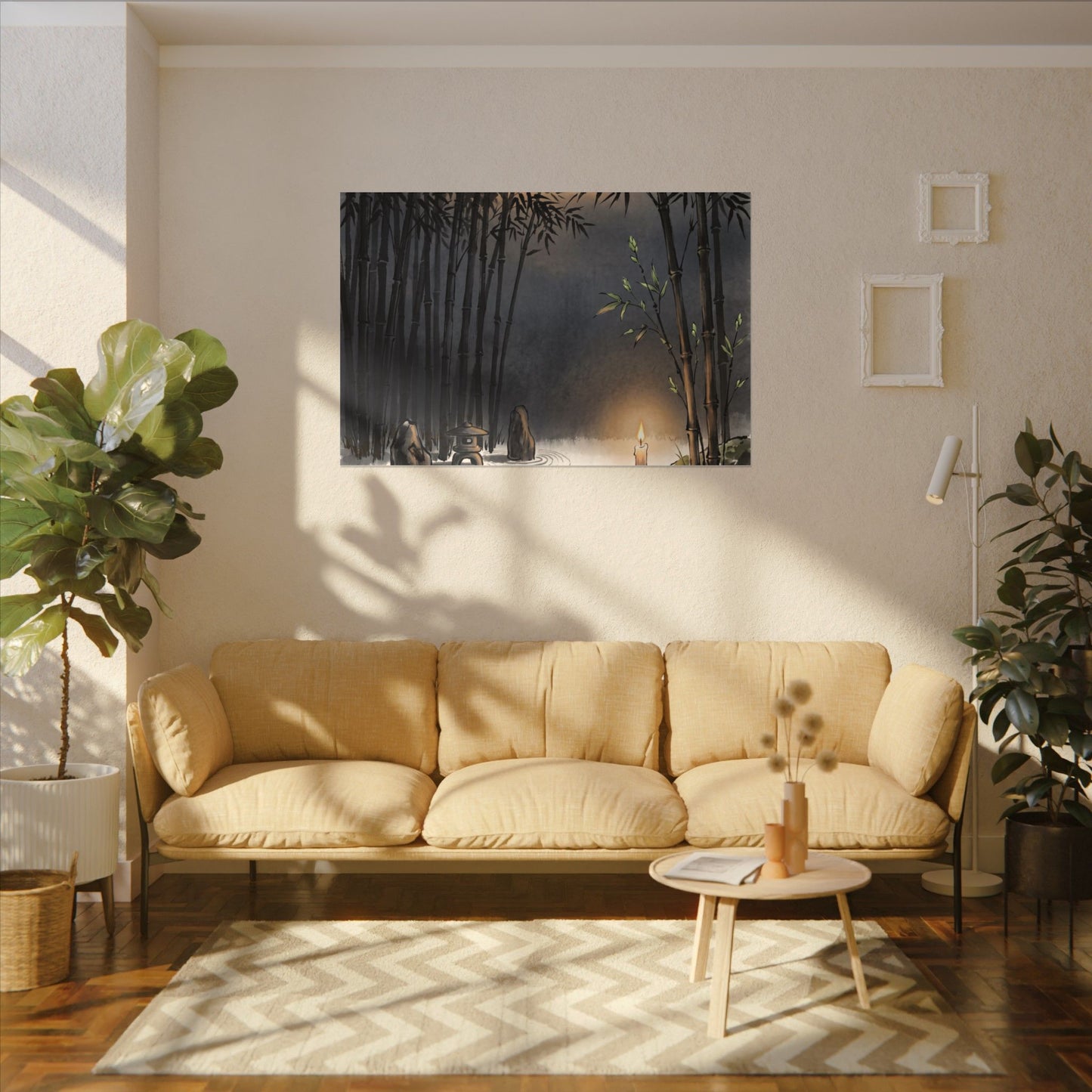 Tranquil Bamboo Grove Canvas Art - Karesansui Zen