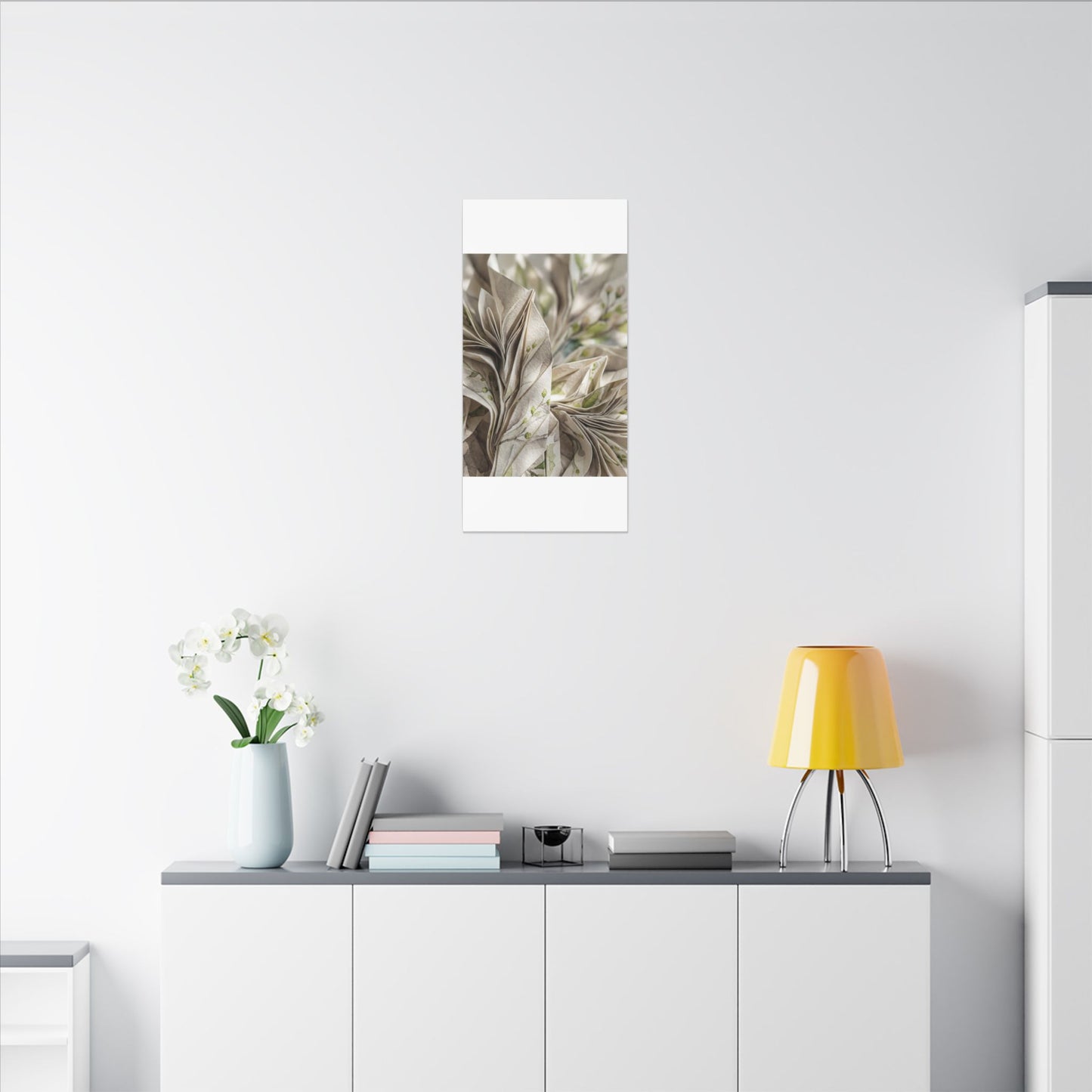 Fukinsei Paper Fold Canvas Art - Japandi Watercolor