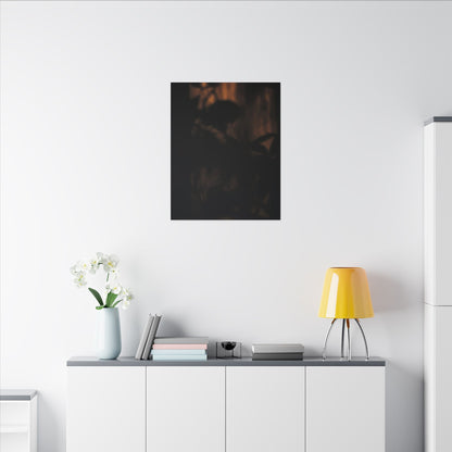 Shadow Play Summer Canvas Art | Dark Japandi Sophisticated Design