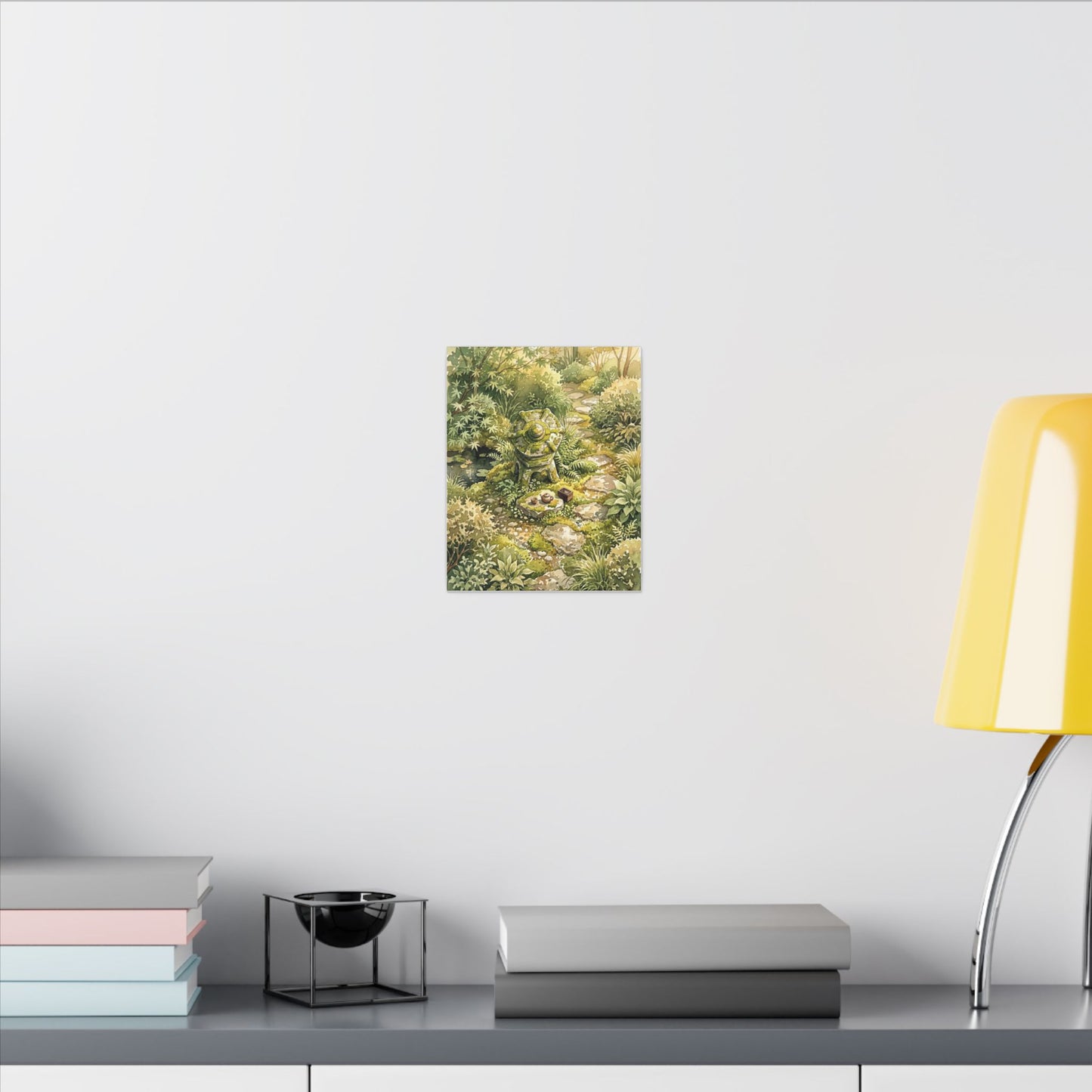 Datsuzoku Stone Lantern Canvas Art - Japandi Watercolor