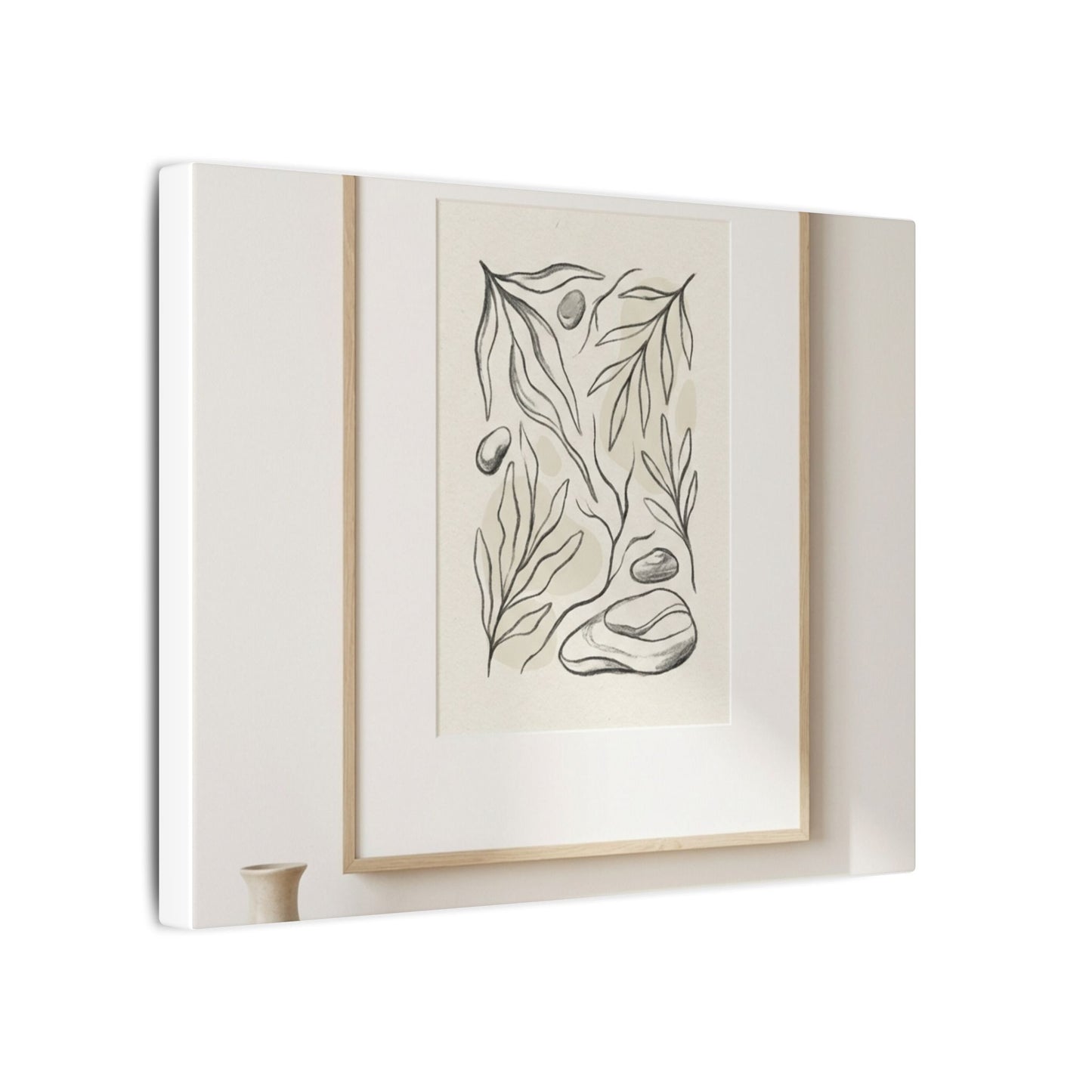 Japandi Charcoal Canvas Art