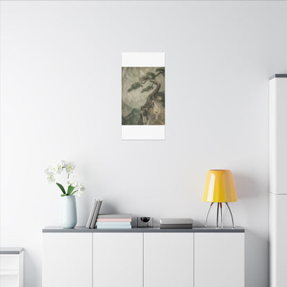 Fukinsei Pine Tree Canvas Art - Japandi Texture
