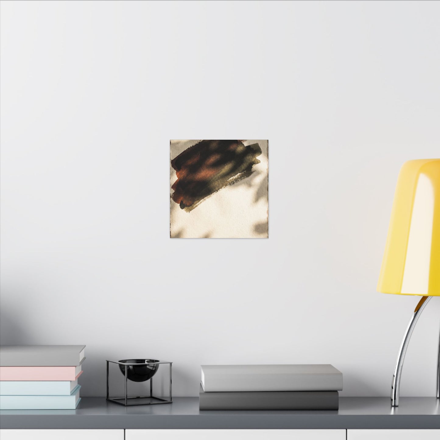 Ink Brushstroke Canvas Art | Summer Dark Japandi Moody Minimal Art