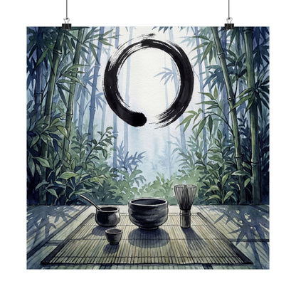 Summer Tea Ceremony Enso Wall Art Print | Peaceful Decor