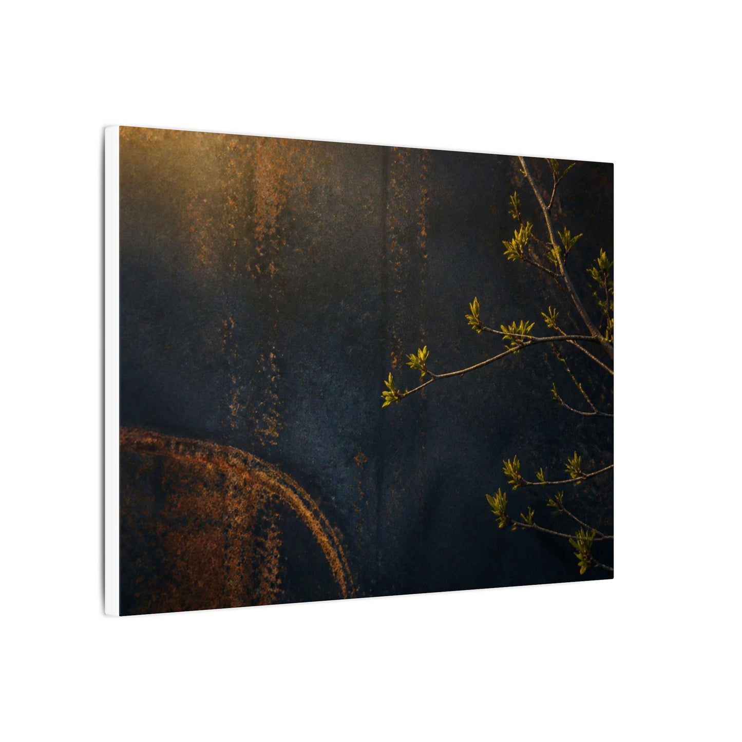 Spring Rust Patina Dark Texture Canvas Art | Moody Decor