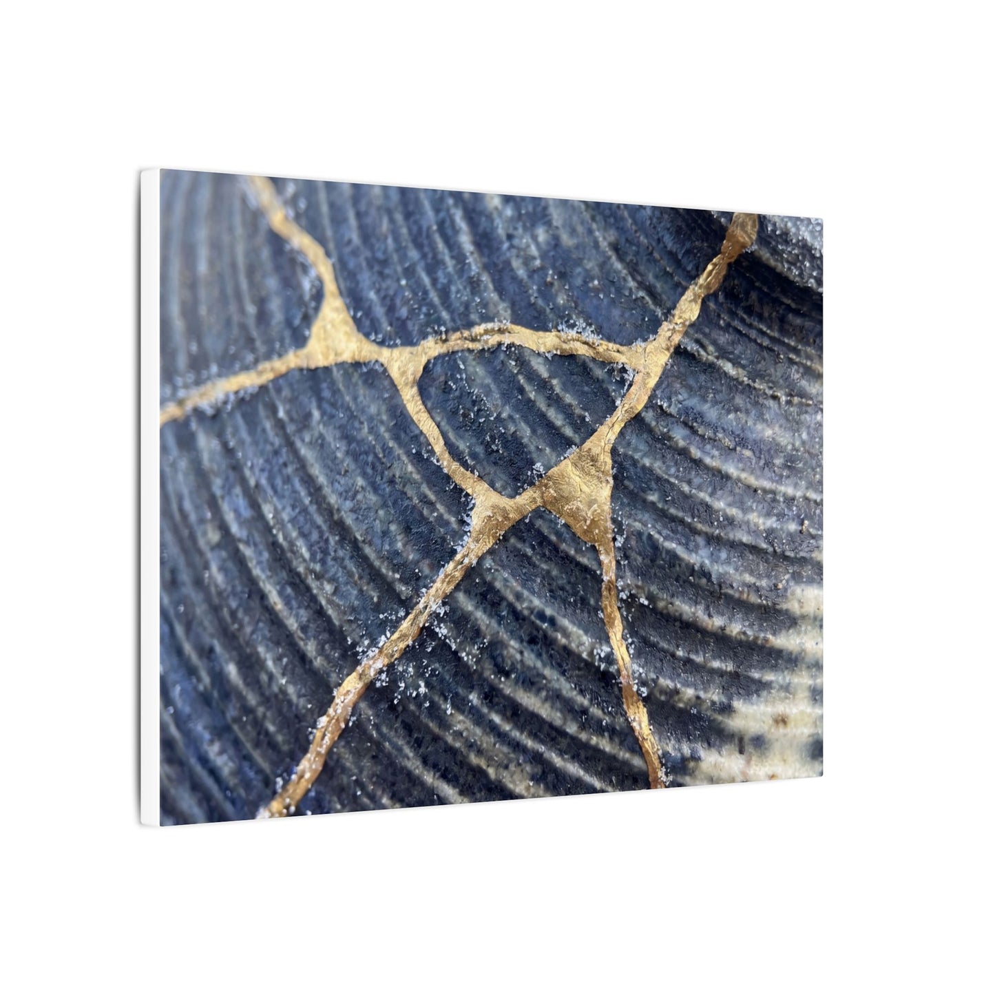 Shibui Water Ripple Canvas Art - Kintsugi Gold Repair