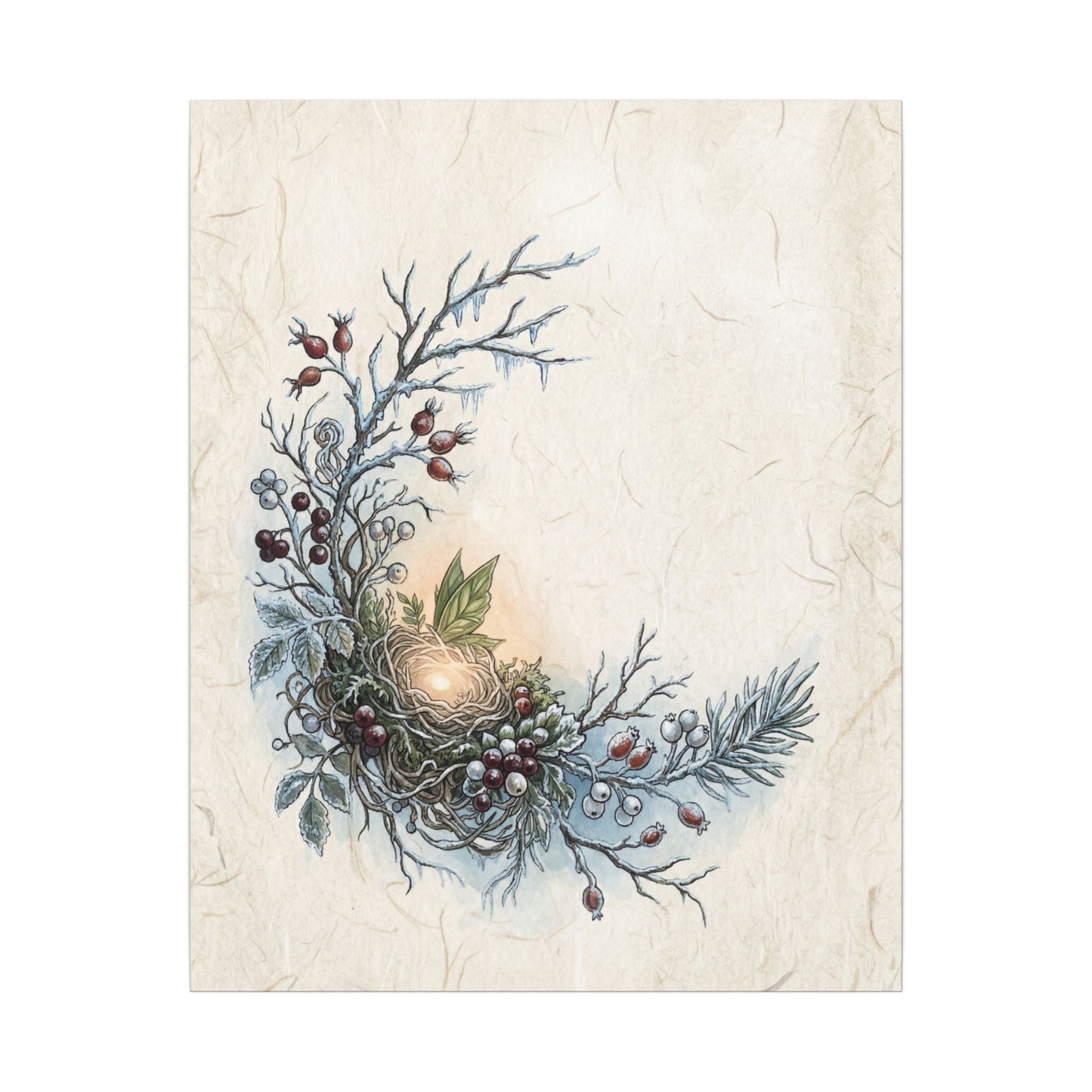 Winter Shoji Screen Forest Whimsy Canvas Art | Enchanting Decor