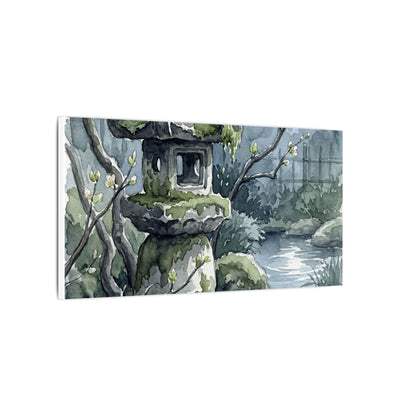 Moonlight Stone Lantern Canvas Art - Japandi Seijaku