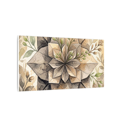 Warm Paper Fold Canvas Art - Watercolor Japandi