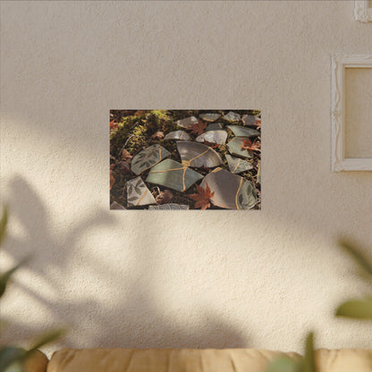 Broken Pottery Japanese Pattern Canvas Art | Elegant Japandi Art