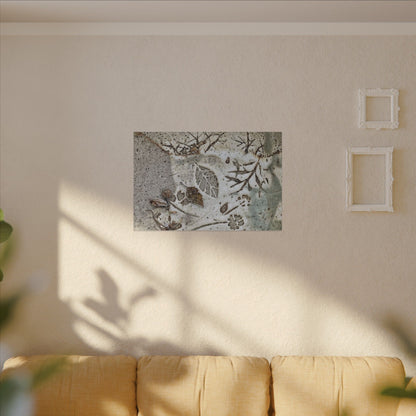 Ceramic Bowl Winter Canvas Art | Japandi Earthy Design