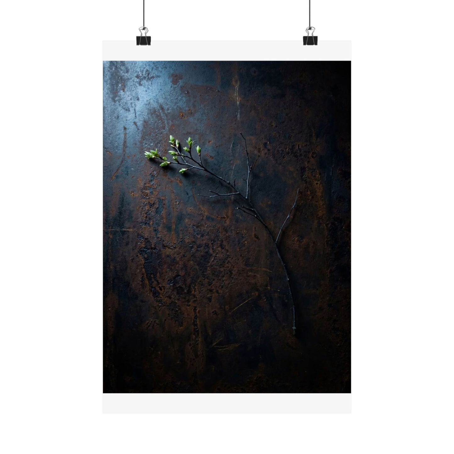 Rust Patina Spring Wall Art Print | Dark Japandi Sophisticated Design Art Print