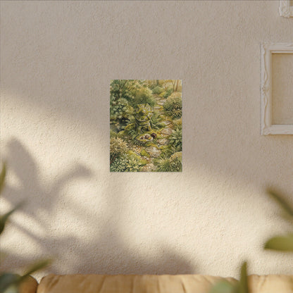 Datsuzoku Stone Lantern Canvas Art - Japandi Watercolor