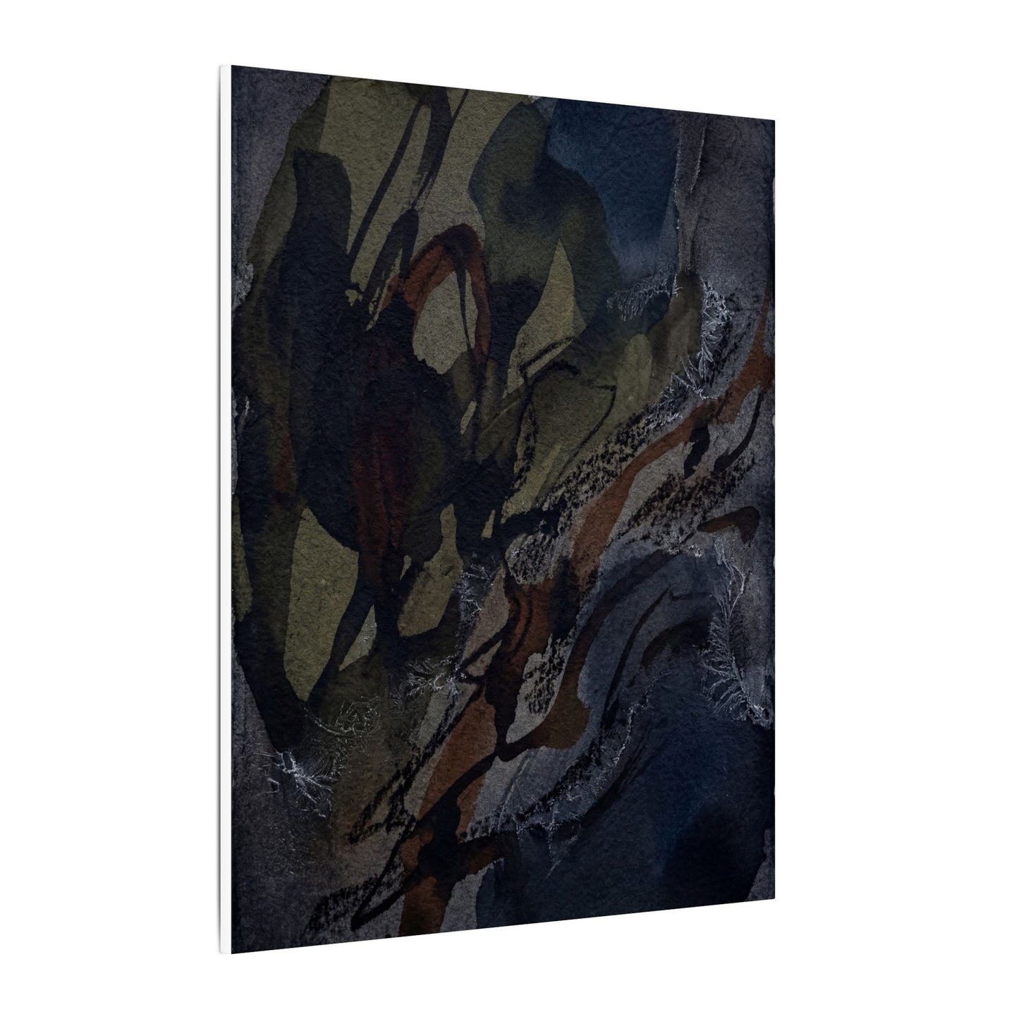 Shadow Play Winter Canvas Art | Dark Japandi Luxurious Design