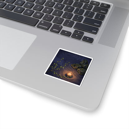 Candlelight Rock Garden Sticker - Zen Mono No Aware
