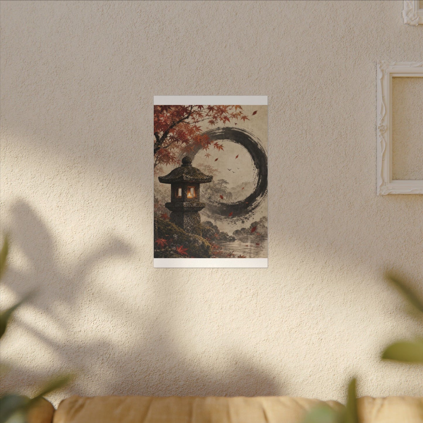 Ma Stone Lantern Canvas Art - Zen Enso