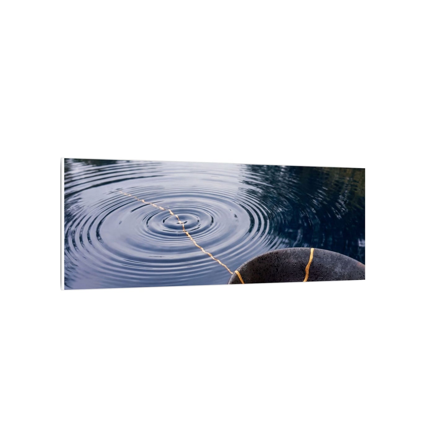 Kintsugi Water Ripple in Overcast | Broken Beauty Canvas Art