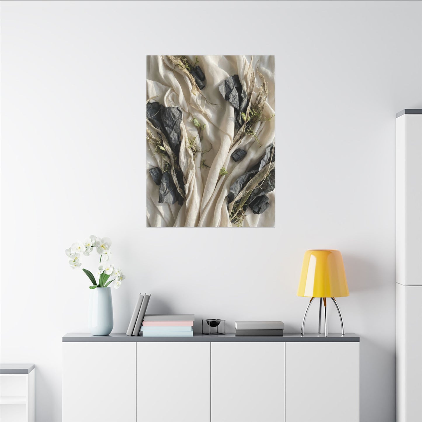 Spring Silk Drape Texture Canvas Art | Warm Decor