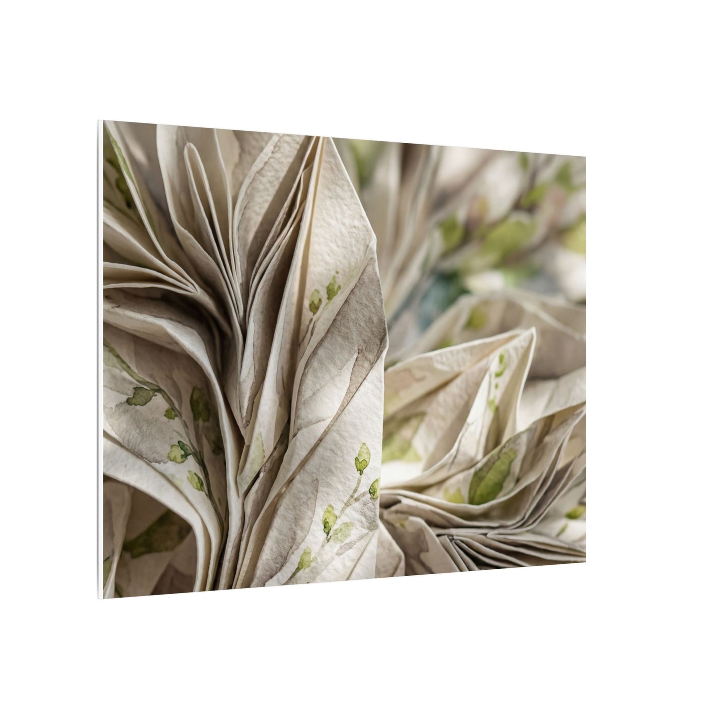 Fukinsei Paper Fold Canvas Art - Japandi Watercolor