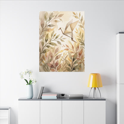 Fukinsei Paper Fold Canvas Art - Japandi Watercolor