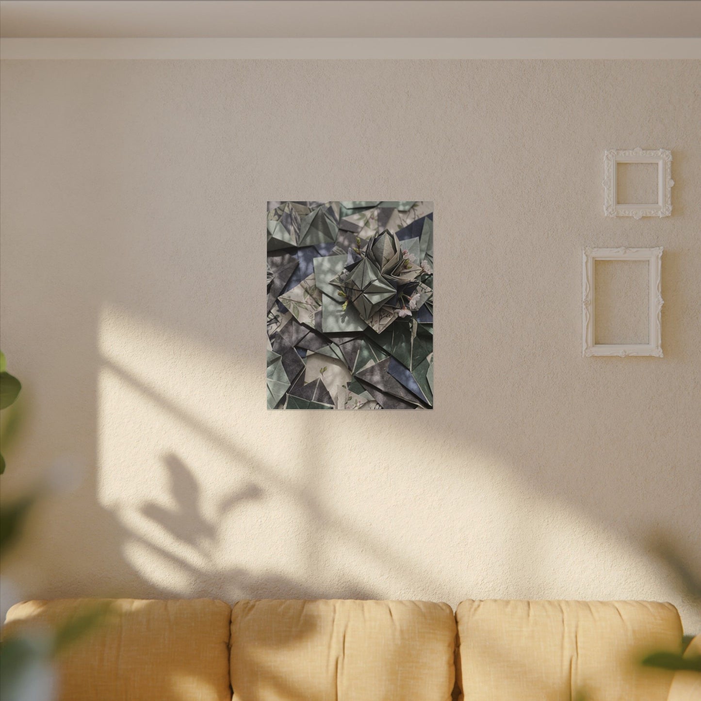 Shibui Paper Fold Canvas Art - Japandi Japanese Pattern