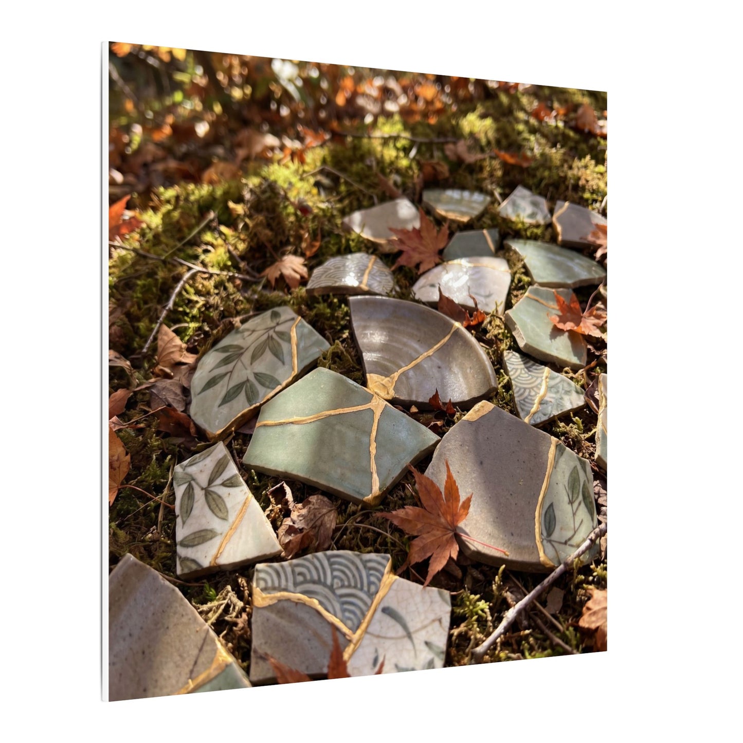Broken Pottery Japanese Pattern Canvas Art | Elegant Japandi Art
