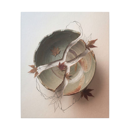 Dawn Ceramic Bowl Canvas Art - Japandi Fukinsei
