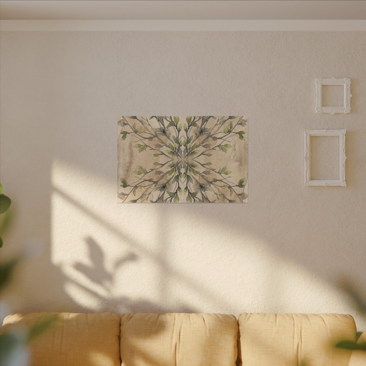 Shibui Shadow Play Canvas Art - Japandi Watercolor