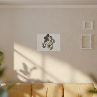 Ink Brushstroke Canvas Art | Spring Japandi Japanese Pattern Art