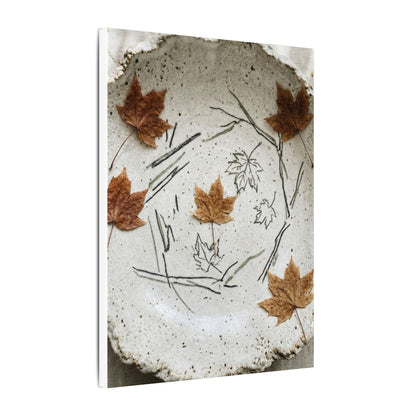 Ceramic Bowl Autumn Canvas Art | Japandi Elegant Design