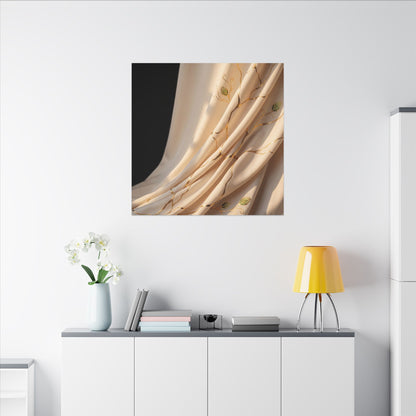 Golden Hour Silk Drape Canvas Art - Kintsugi Fukinsei