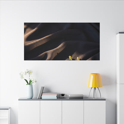 Silk Drape Shadow Zen Canvas Art | Luxurious Dark Japandi Art